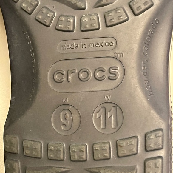 CROCS, DARK BLUE UNISEX, CLOGS MULES WOMEN’S SIZE 11 MEN’S SIZE 9 W/STRAPS - Picture 8 of 8